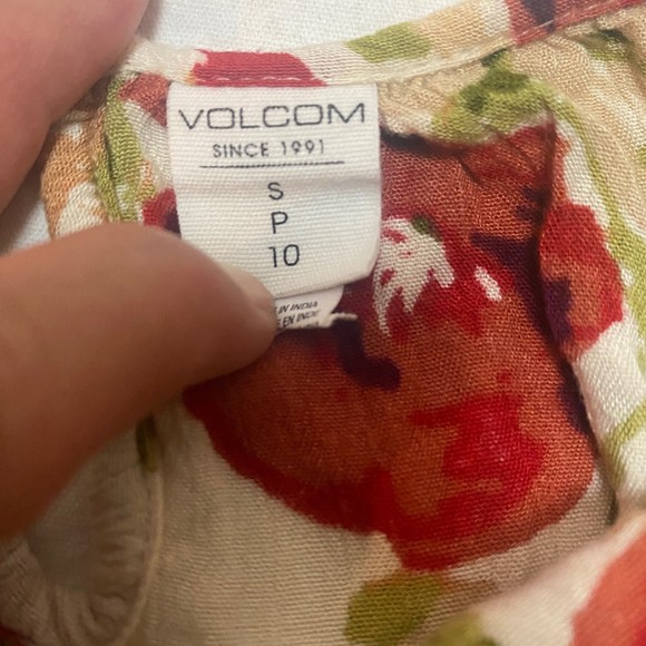 Volcom Floral Flower Flowy Ruffle Tank Spaghetti Straps Spring Summer - Picture 4 of 5